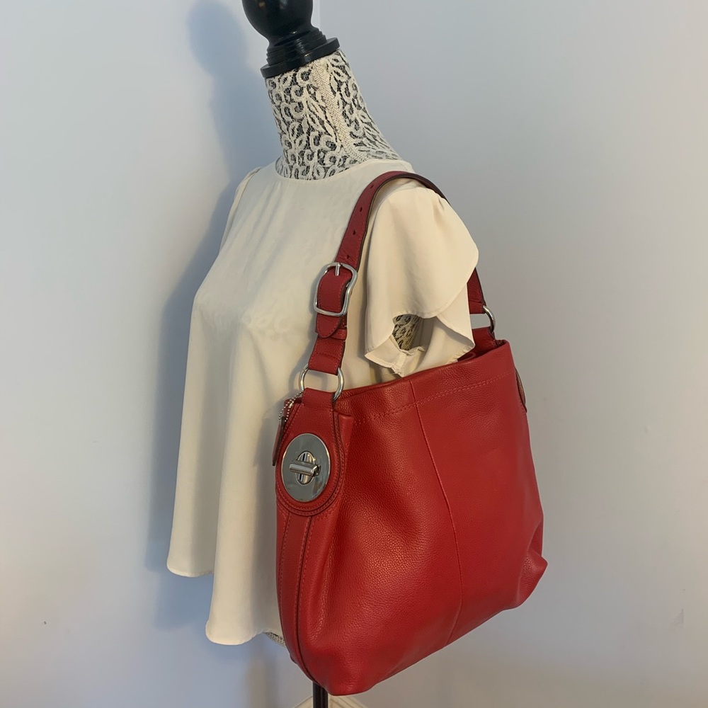 Coach red shoulder bag